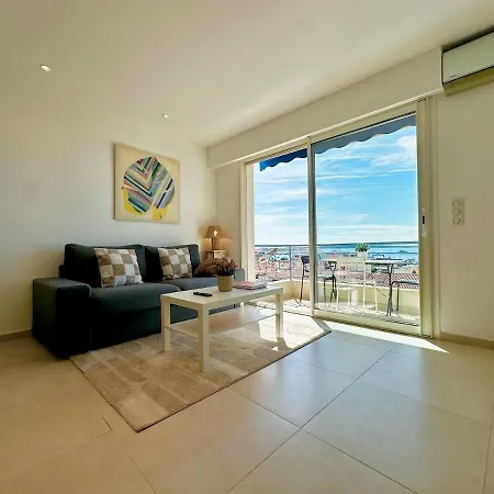 Charming 2-bedroom With Sea View, Panoramic Balcony, Ac Cannes